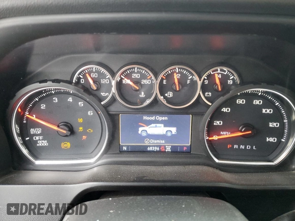 2021 Chevrolet Silverado 1500 LT with VIN 3GCUYDET5MG398568, listed as a Copart auction lot 87796835 with 68,396 mi miles and Salvage Title. Bid and sale history available at carsss.com. Image 9.