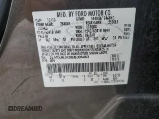 2011 Lincoln MKX z VIN 2LMDJ6JK5BBJ06463, wystawiony jako Copart lot #60041285 z przebiegiem 195 915 mil mil oraz Szkoda całkowita • Salvage title. Historia ofert i sprzedaży dostępna na DreamBid. Obrazek 13.