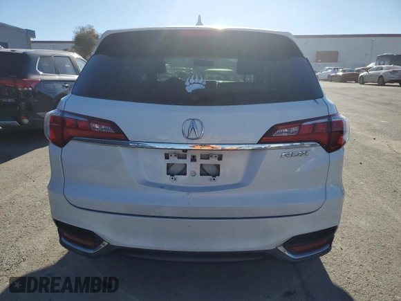 2017 Acura RDX with VIN 5J8TB3H39HL003157, listed as a Copart auction lot 88580555 with 124,511 mi miles and Salvage Title. Bid and sale history available at carsss.com. Image 6.