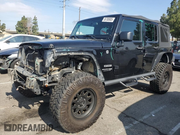 2018 Jeep Wrangler Unlimited Sport S z VIN 1C4HJWDG8JL927497, wystawiony jako Copart lot #55788905 z przebiegiem Nie podano mil oraz Szkoda całkowita • Salvage title. Historia ofert i sprzedaży dostępna na DreamBid. Obrazek 1.
