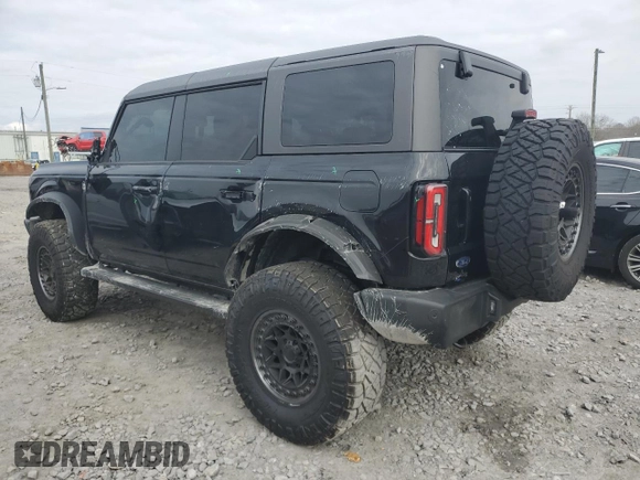 2023 Ford Bronco z VIN 1FMEE5DP5PLB85470, wystawiony jako Copart lot #43462915 z przebiegiem 13 404 mil mil oraz Szkoda całkowita • Salvage title. Historia ofert i sprzedaży dostępna na DreamBid. Obrazek 2.