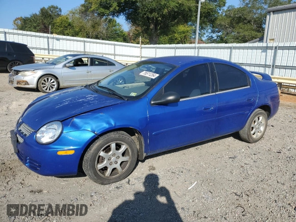 2005 Dodge Neon SXT with VIN 1B3ES56C35D167064, listed as a Copart auction lot 75511254 with 183,946 mi miles and Clean Title. Bid and sale history available at carsss.com. Image 1.