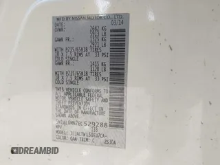 2014 Infiniti QX60 with VIN 5N1AL0MN2EC529288, listed as a IAAI auction lot 42137101 with 147,472 mi miles. Bid and sale history available at carsss.com. Image 9.