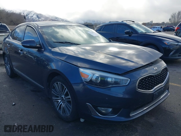 2014 Kia Cadenza Premium with VIN KNALN4D77E5127042, listed as a IAAI auction lot 41189073 with 131,059 mi miles. Bid and sale history available at carsss.com. Image 1.