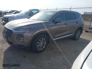 2019 Hyundai Santa Fe SE with VIN 5NMS23AD3KH117001, listed as a IAAI auction lot 41898888 with 108,418 mi miles. Bid and sale history available at carsss.com. Image 2.