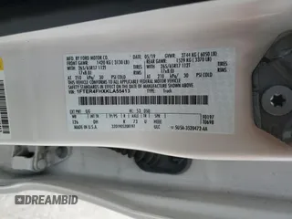 2019 Ford Ranger XL with VIN 1FTER4FHXKLA55413, listed as a Copart auction lot 86877714 with 43,836 mi miles and Salvage Title. Bid and sale history available at carsss.com. Image 14.