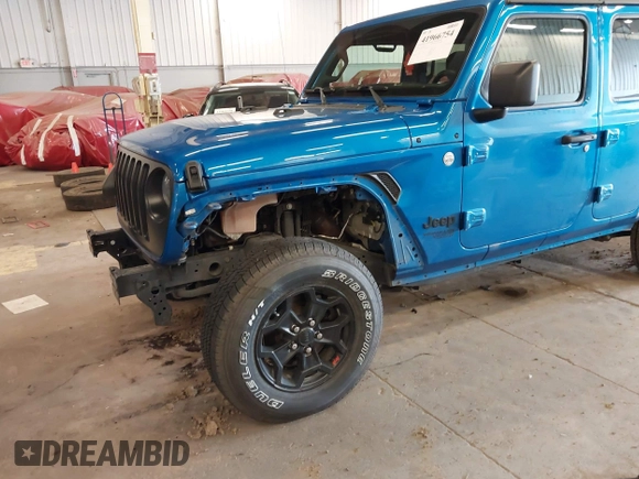 2021 Jeep Wrangler Unlimited Sport S with VIN 1C4HJXDG9MW797013, listed as a IAAI auction lot 41966754 with 53,583 mi miles. Bid and sale history available at carsss.com. Image 19.