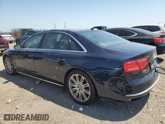 2014 Audi A8 4.0T with VIN WAUR2AFD6EN002571, listed as a Copart auction lot 52285445 with 164,521 mi miles and Clean Title. Bid and sale history available at DreamBid. Image 2.