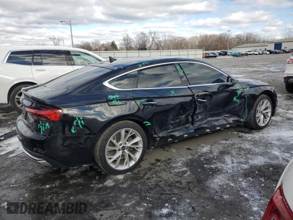 2022 Audi A5 Sportback Premium with VIN WAUABCF59NA016750, listed as a Copart auction lot 41437385 with 16,300 mi miles and Salvage Title. Bid and sale history available at carsss.com. Image 3.