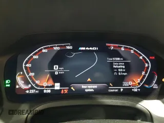 2021 BMW 4 Series M440i xDrive with VIN WBA13AR0XMCG68638, listed as a Copart auction lot 52142695 with 57,299 mi miles and Salvage Title. Bid and sale history available at DreamBid. Image 9.