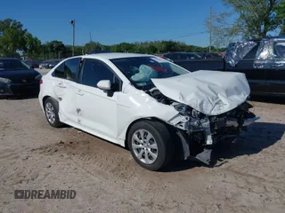 2022 Toyota Corolla LE with VIN JTDEPMAE8NJ209121, listed as a IAAI auction lot 39179770 with 41,893 mi miles. Bid and sale history available at carsss.com. Image 1.