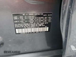 2023 Subaru Outback Premium with VIN 4S4BTADC6P3211766, listed as a Copart auction lot 65018375 with 11,653 mi miles and Salvage title. Bid and sale history available at DreamBid. Image 13.
