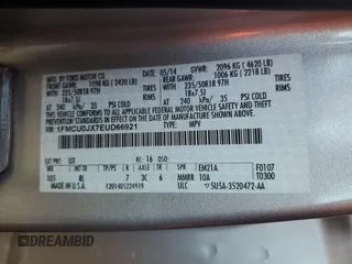 2014 Ford Escape Titanium with VIN 1FMCU0JX7EUD66921, listed as a Copart auction lot 50502105 with 170,624 mi miles and Salvage Title. Bid and sale history available at carsss.com. Image 14.
