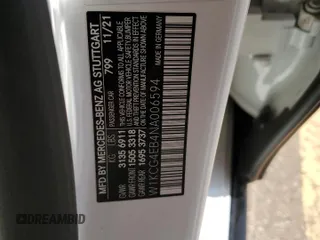2022 Mercedes-Benz EQS with VIN W1KCG4EB4NA006594, listed as a Copart auction lot 57069874 with 10,826 mi miles and Salvage Title. Bid and sale history available at carsss.com. Image 12.