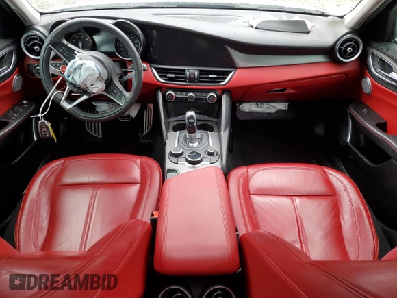 2019 Alfa Romeo Giulia Sport with VIN ZARFANAN6K7607194, listed as a Copart auction lot 57393415 with Not provided miles and Salvage title. Bid and sale history available at DreamBid. Image 8.