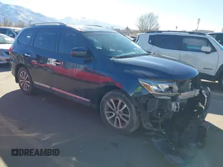 2015 Nissan Pathfinder SL z VIN 5N1AR2MMXFC707838, wystawiony jako IAAI lot #41676400 z przebiegiem 110 804 mil mil oraz . Historia ofert i sprzedaży dostępna na DreamBid. Obrazek 1.
