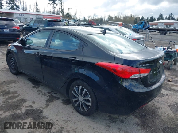 2012 Hyundai Elantra Limited with VIN KMHDH4AE1CU219215, listed as a IAAI auction lot 41956813 with 230,165 mi miles. Bid and sale history available at carsss.com. Image 3.