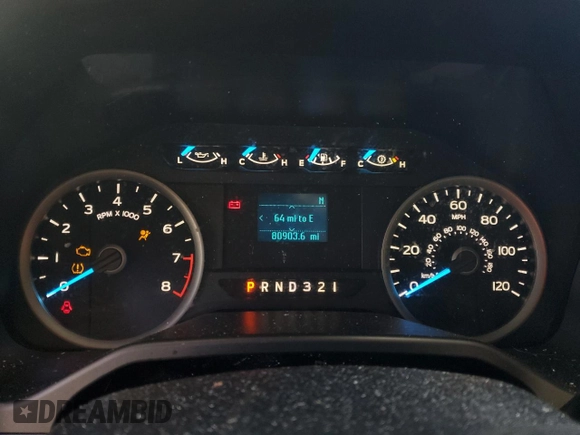 2017 Ford F-150 XL with VIN 1FTEX1C83HKC43441, listed as a Copart auction lot 88165905 with 80,903 mi miles and Salvage Title. Bid and sale history available at carsss.com. Image 9.