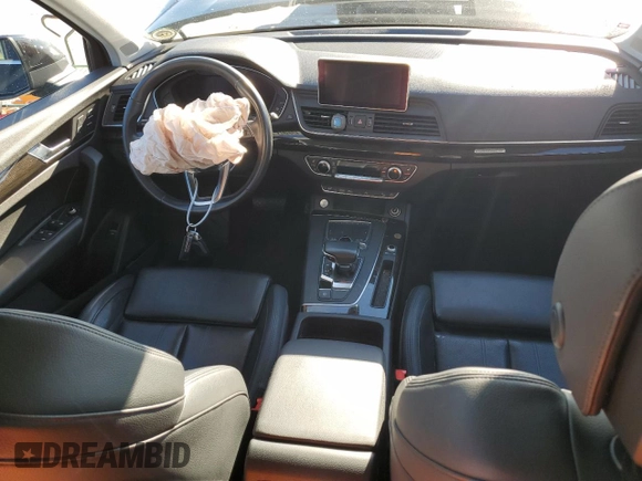2018 Audi Q5 Premium Plus with VIN WA1BNAFY3J2073828, listed as a Copart auction lot 46827735 with Not Provided miles and Salvage Title. Bid and sale history available at DreamBid. Image 8.