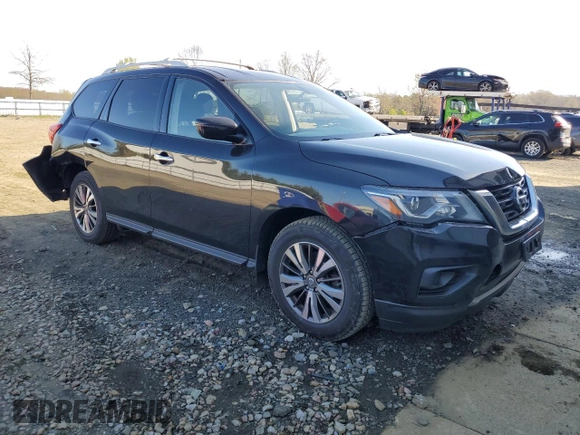 2019 Nissan Pathfinder S with VIN 5N1DR2MM5KC593108, listed as a Copart auction lot 53048995 with 104,517 mi miles and Salvage title. Bid and sale history available at DreamBid. Image 4.