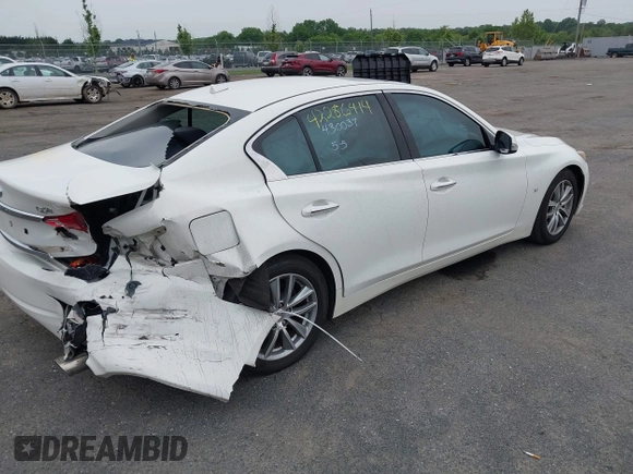 2014 Infiniti Q50 Sport with VIN JN1BV7AP5EM682486, listed as a IAAI auction lot 42286414 with 274,696 mi miles and . Bid and sale history available at DreamBid. Image 4.