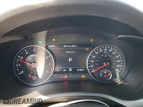2020 Kia Stinger GT1 with VIN KNAE45LC8L6080384, listed as a Copart auction lot 74575904 with 61,958 mi miles and Salvage Title. Bid and sale history available at DreamBid. Image 9.
