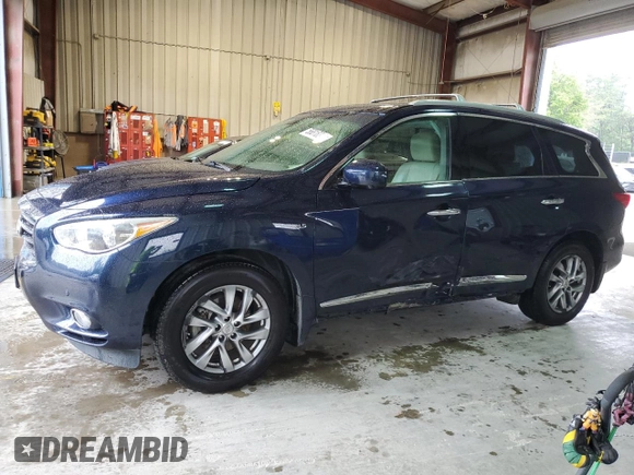 2015 Infiniti QX60 with VIN 5N1AL0MM6FC556695, listed as a Copart auction lot 56818345 with 139,502 mi miles and Salvage title. Bid and sale history available at DreamBid. Image 1.