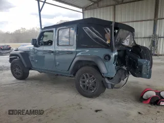 2024 Jeep Wrangler Sport S with VIN 1C4PJXDG3RW341205, listed as a Copart auction lot 48971235 with 4,298 mi miles and Salvage title. Bid and sale history available at DreamBid. Image 2.