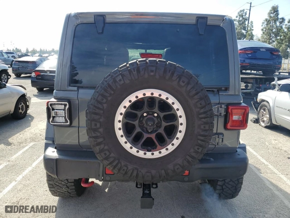 2019 Jeep Wrangler Unlimited Rubicon with VIN 1C4HJXFG7KW581087, listed as a Copart auction lot 45709635 with 82,432 mi miles and Salvage Title. Bid and sale history available at carsss.com. Image 6.