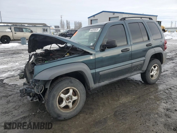 2005 Jeep Liberty Sport with VIN 1J4GL48565W655534, listed as a Copart auction lot 46359535 with 162,770 mi miles and Salvage Title. Bid and sale history available at DreamBid. Image 1.