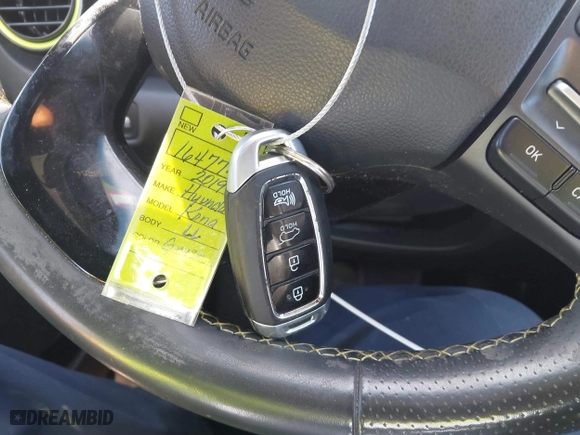 2019 Hyundai Kona Limited with VIN KM8K3CA51KU252116, listed as a IAAI auction lot 41409775 with 60,241 mi miles. Bid and sale history available at carsss.com. Image 11.