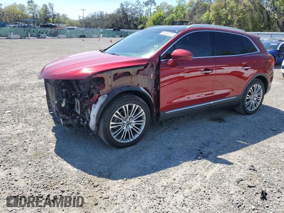 2017 Lincoln MKX Reserve with VIN 2LMPJ6LR2HBL26384, listed as a Copart auction lot 48484255 with 87,253 mi miles and Salvage Title. Bid and sale history available at carsss.com. Image 1.