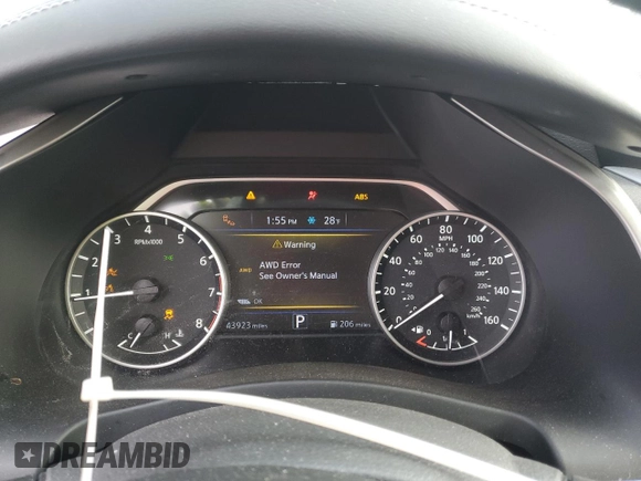 2022 Nissan Murano SV z VIN 5N1AZ2BS9NC127108, wystawiony jako Copart lot #44454565 z przebiegiem 43 923 mil mil oraz Szkoda całkowita • Salvage title. Historia ofert i sprzedaży dostępna na DreamBid. Obrazek 9.