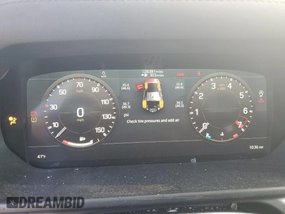 2022 Land Rover Defender S with VIN SALEJ7RX9N2079507, listed as a Copart auction lot 88658025 with 26,381 mi miles and Salvage title. Bid and sale history available at DreamBid. Image 9.