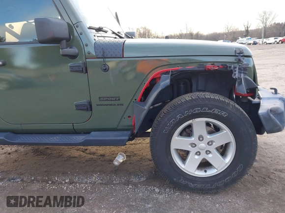 2016 Jeep Wrangler Sport with VIN 1C4AJWAG7GL330159, listed as a IAAI auction lot 41530415 with 98,554 mi miles and . Bid and sale history available at carsss.com. Image 17.