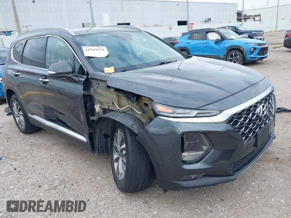 2020 Hyundai Santa Fe SEL w/SULEV with VIN 5NMS33AD7LH294150, listed as a IAAI auction lot 41709924 with 49,036 mi miles. Bid and sale history available at carsss.com. Image 1.