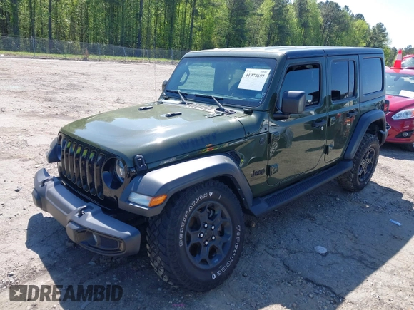 2023 Jeep Wrangler Sport S with VIN 1C4HJXDN0PW695795, listed as a IAAI auction lot 41974691 with 32,734 mi miles and . Bid and sale history available at DreamBid. Image 21.