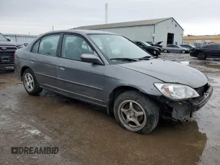 2004 Honda Civic LX with VIN 2HGES16614H939128, listed as a Copart auction lot 46576465 with 187,153 mi miles and Clean Title. Bid and sale history available at DreamBid. Image 4.