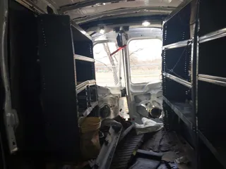 2019 Ford Transit with VIN 1FTBW2CM7KKA69227, listed as a IAAI auction lot 41779803 with 161,177 mi miles. Bid and sale history available at carsss.com. Image 8.