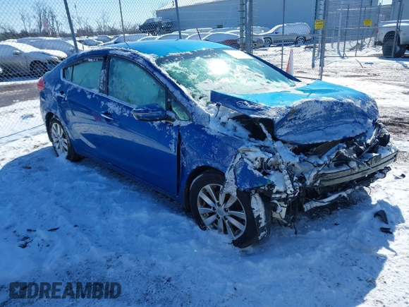 2015 Kia Forte EX with VIN KNAFX4A85F5343087, listed as a IAAI auction lot 41598103 with 68,842 mi miles. Bid and sale history available at carsss.com. Image 1.