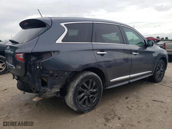 2013 Infiniti JX35 with VIN 5N1AL0MN6DC317119, listed as a Copart auction lot 74642424 with 155,396 mi miles and Salvage Title. Bid and sale history available at carsss.com. Image 3.