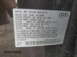 2014 Audi Q7 3.0T Premium with VIN WA1CGAFE5ED002578, listed as a Copart auction lot 65408924 with 99,000 mi miles and Salvage Title. Bid and sale history available at carsss.com. Image 15.