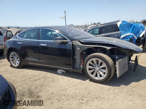 2016 Tesla Model S 70 with VIN 5YJSA1E12GF170238, listed as a Copart auction lot 60258355 with 47,163 mi miles and Salvage title. Bid and sale history available at DreamBid. Image 4.