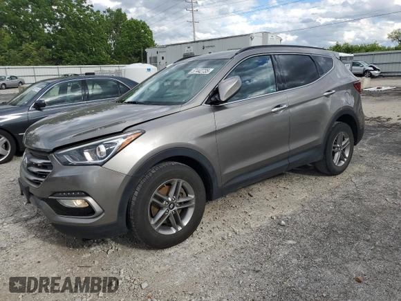 2017 Hyundai Santa Fe 2.4L with VIN 5XYZU3LB3HG387935, listed as a Copart auction lot 57442735 with 90,637 mi miles and Salvage title. Bid and sale history available at DreamBid. Image 1.