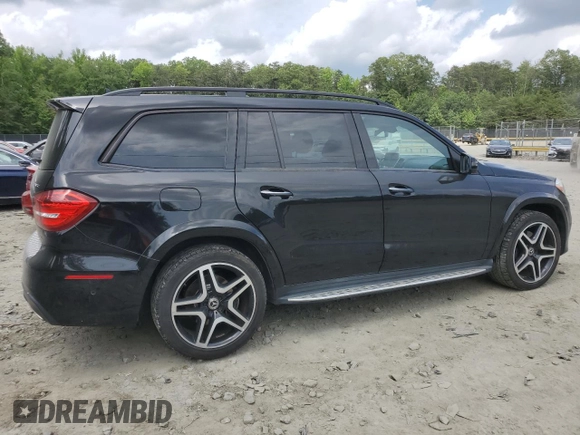 2019 Mercedes-Benz GLS 550 with VIN 4JGDF7DE2KB223383, listed as a Copart auction lot 59771305 with 66,193 mi miles and Salvage title. Bid and sale history available at DreamBid. Image 3.