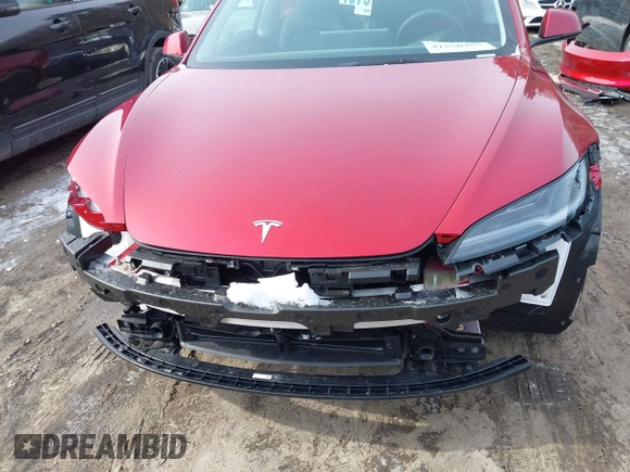 2025 Tesla Model 3 Long Range with VIN 5YJ3E1EB7SF890659, listed as a IAAI auction lot 41550353 with 1,004 mi miles and . Bid and sale history available at DreamBid. Image 6.