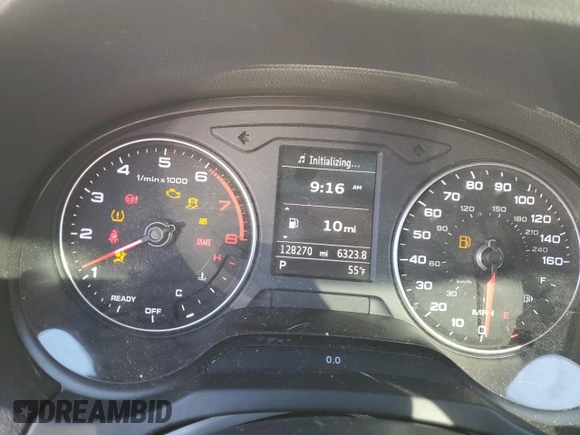 2017 Audi A3 Sedan Premium Plus with VIN WAUGUGFF0H1054991, listed as a Copart auction lot 79725324 with 128,270 mi miles and Salvage Title. Bid and sale history available at carsss.com. Image 9.