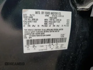 2014 Ford Explorer z VIN 1FM5K7B8XEGA12498, wystawiony jako Copart lot #58587225 z przebiegiem 146 849 mil mil oraz Szkoda całkowita • Salvage title. Historia ofert i sprzedaży dostępna na DreamBid. Obrazek 13.