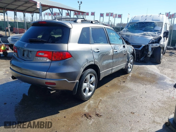 2007 Acura RDX Tech Pkg with VIN 5J8TB18577A022306, listed as a IAAI auction lot 41757944 with 257,203 mi miles. Bid and sale history available at carsss.com. Image 4.
