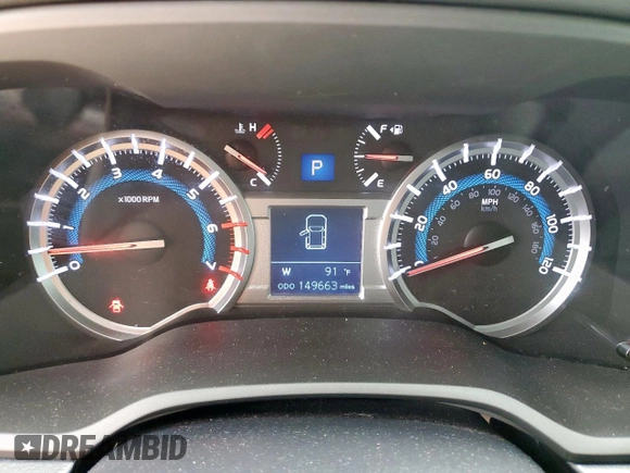 2014 Toyota 4Runner SR5 with VIN JTEZU5JR7E5082546, listed as a Copart auction lot 63585125 with 149,663 mi miles and Salvage title. Bid and sale history available at DreamBid. Image 9.